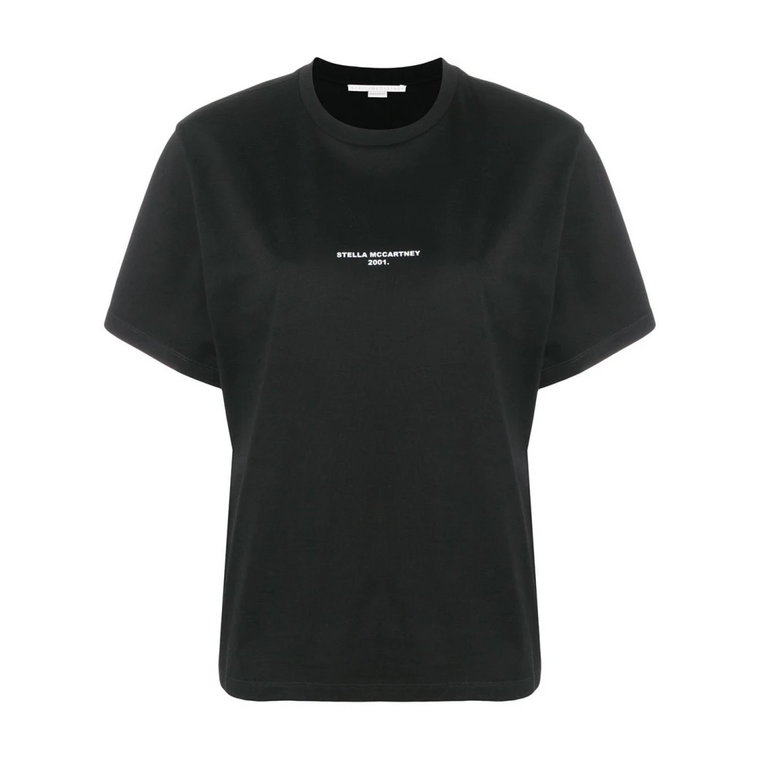 Czarna koszulka z logo Stella McCartney