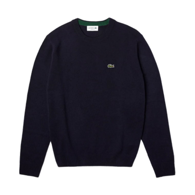 Ciemnoniebieski sweter z logo Lacoste