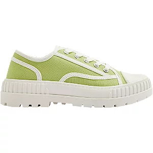Zielone tenisówki vty na białej podeszwie - Damskie - Kolor: Zielone - Rozmiar: 38
