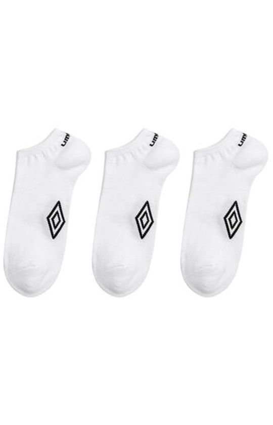 Umbro 3-pack bawełniane białe skarpety stopki, Kolor biały, Rozmiar 39-42, Umbro