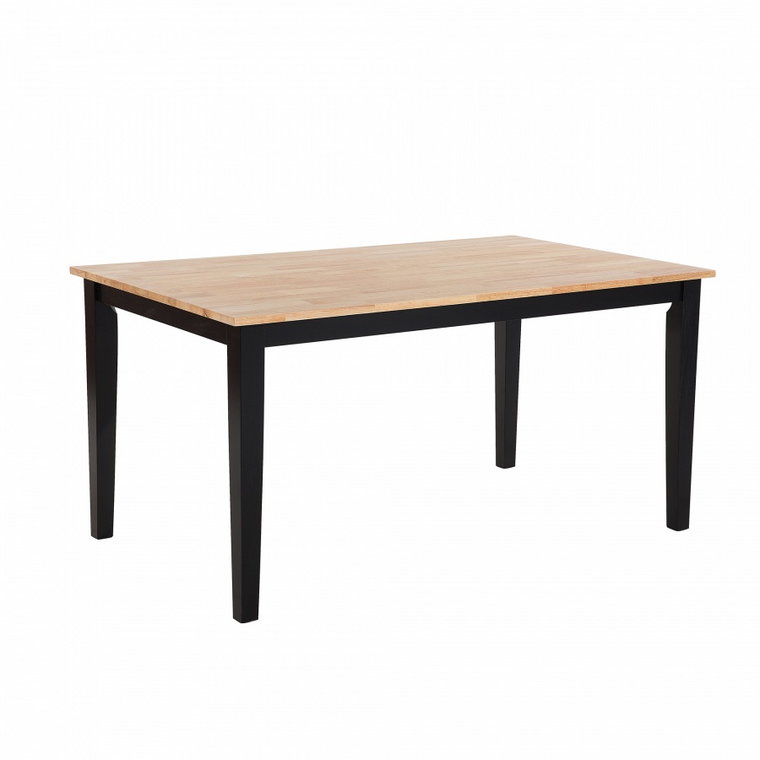 Stół do jadalni drewniany jasny brąz/czarny 150 x 90 cm GEORGIA kod: 4251682211475