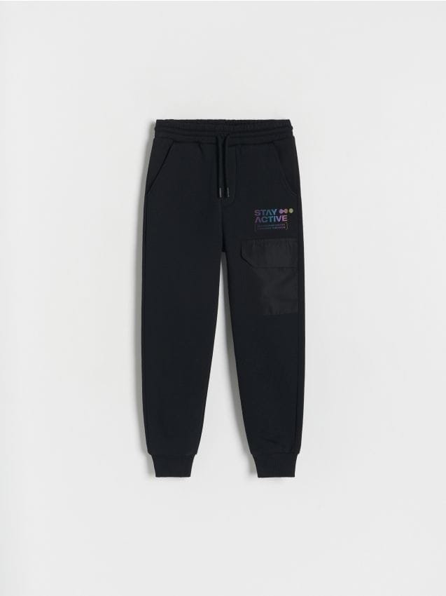 Reserved - Dresowe spodnie jogger - czarny