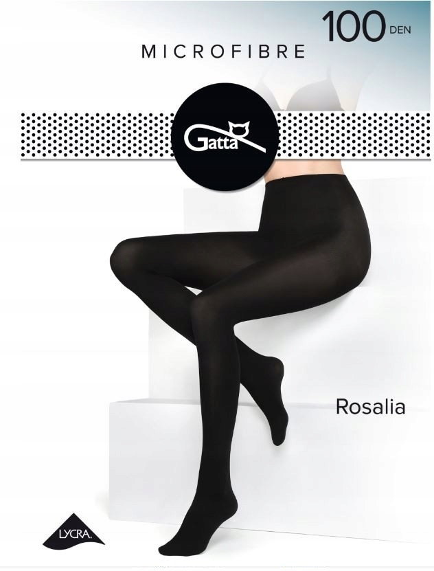 Rajstopy Gatta Rosalia Grube 100 Den Nero r. 5-XL