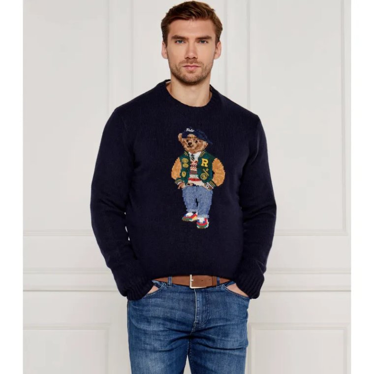 POLO RALPH LAUREN Wełniany sweter | Regular Fit | z dodatkiem kaszmiru