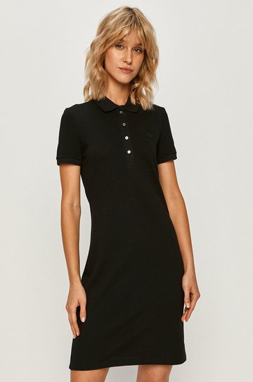 Lacoste Sukienka EF5473 kolor czarny mini prosta