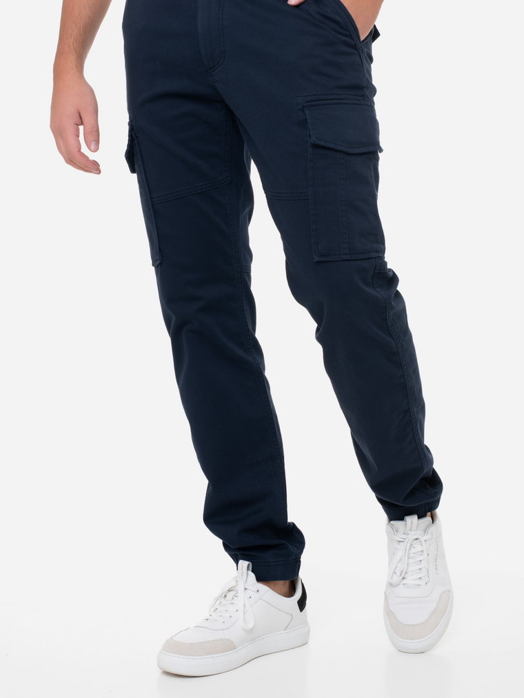 Spodnie cargo męskie Tom Tailor 1039000 XL Granatowe (4067261710082). Spodnie męskie