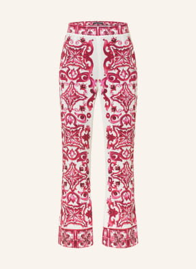 Dolce & Gabbana Spodnie Z Jedwabiu 7/8 pink