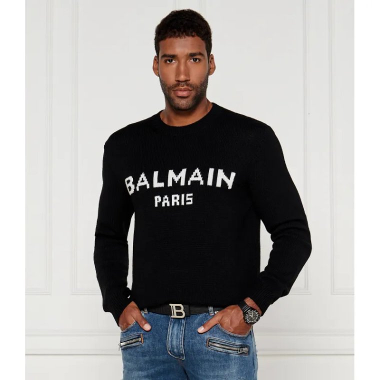 Balmain Wełniany sweter | Regular Fit