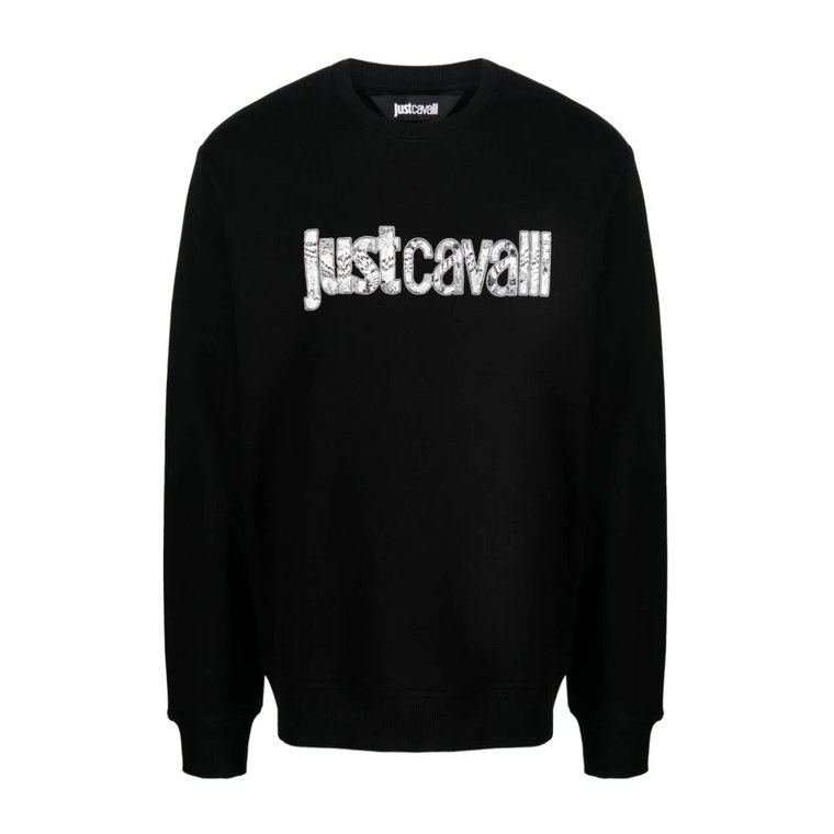 Czarne Swetry dla Mężczyzn Just Cavalli