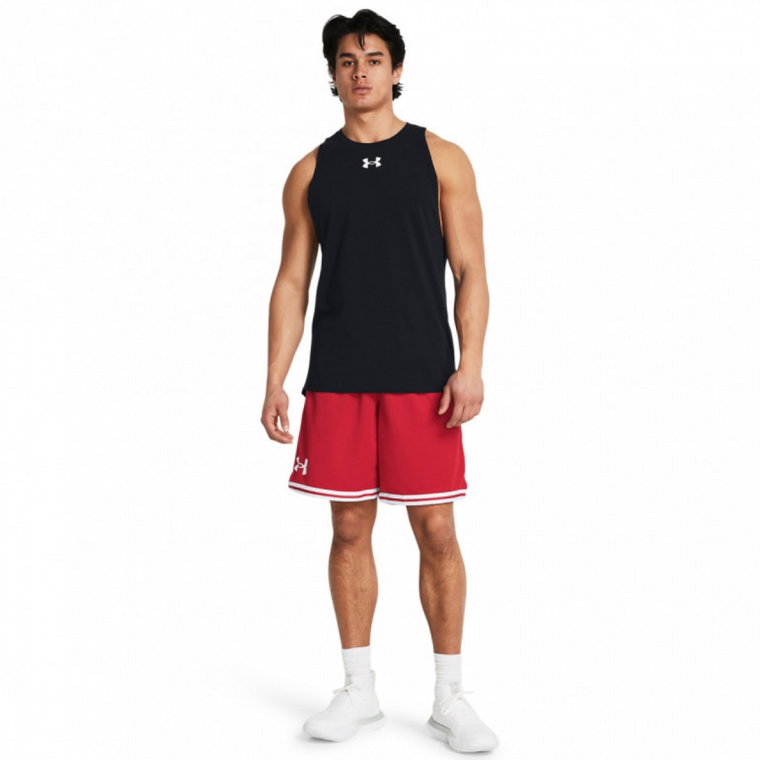 Męskie spodenki do koszykówki Under Armour UA Perimeter Short - czerwone