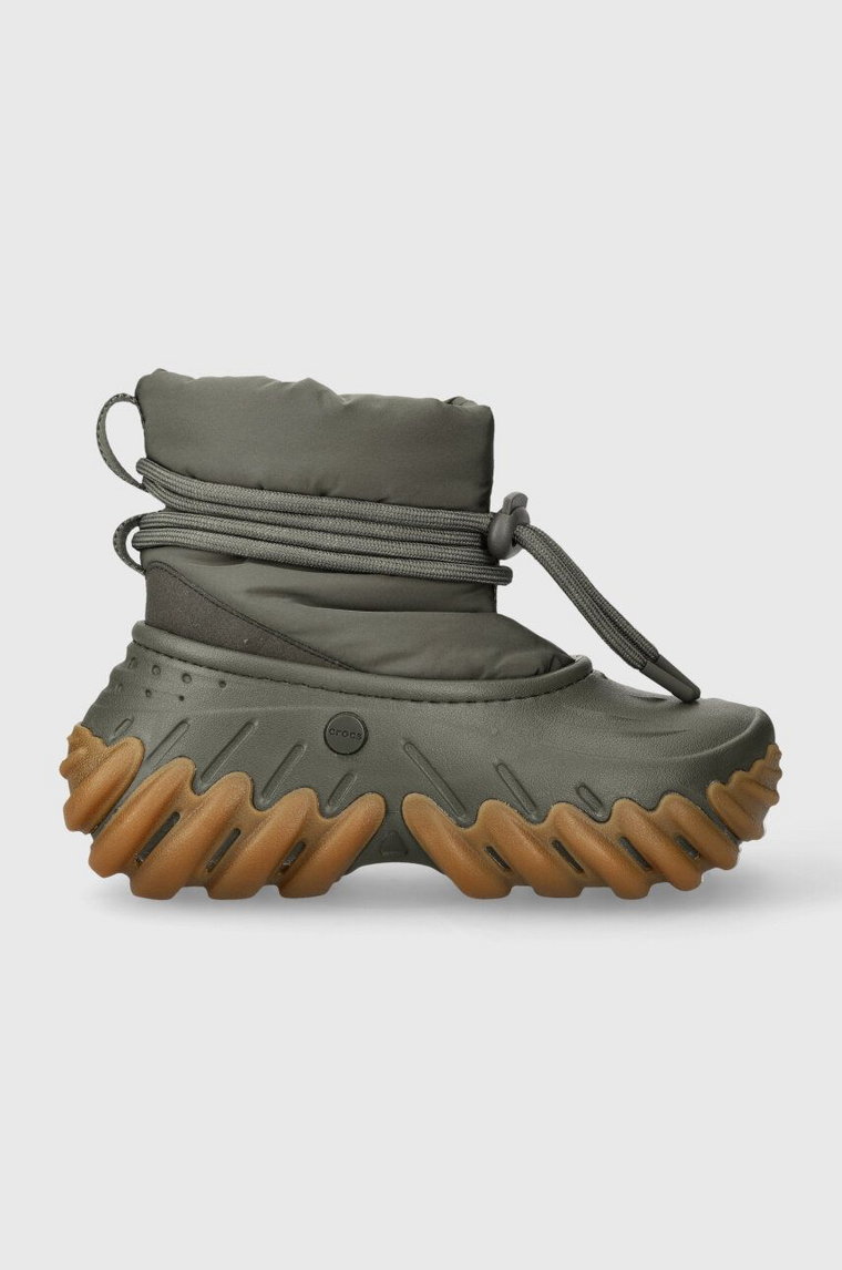 Crocs śniegowce Echo Boot kolor zielony 208716