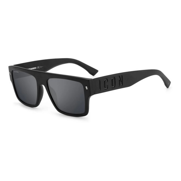 Matowe czarne okulary przeciwsłoneczne dla nowoczesnego wyglądu Dsquared2