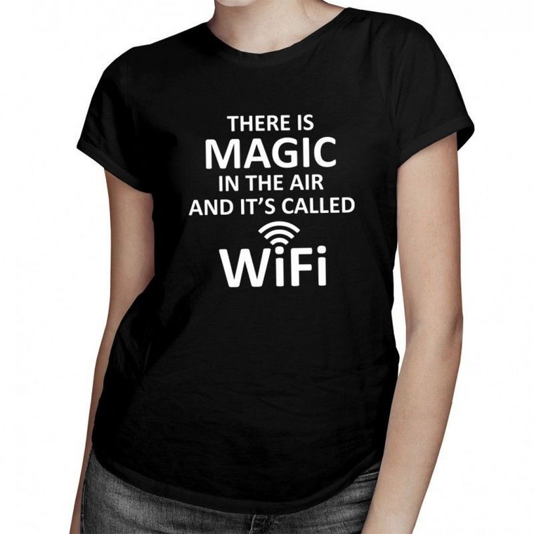 Magic in the air - wifi - męska koszulka z nadrukiem