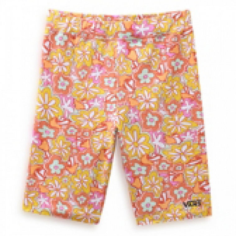 Damskie kolarki z nadrukiem Vans Flying V Print Legging Shorts - pomarańczowe