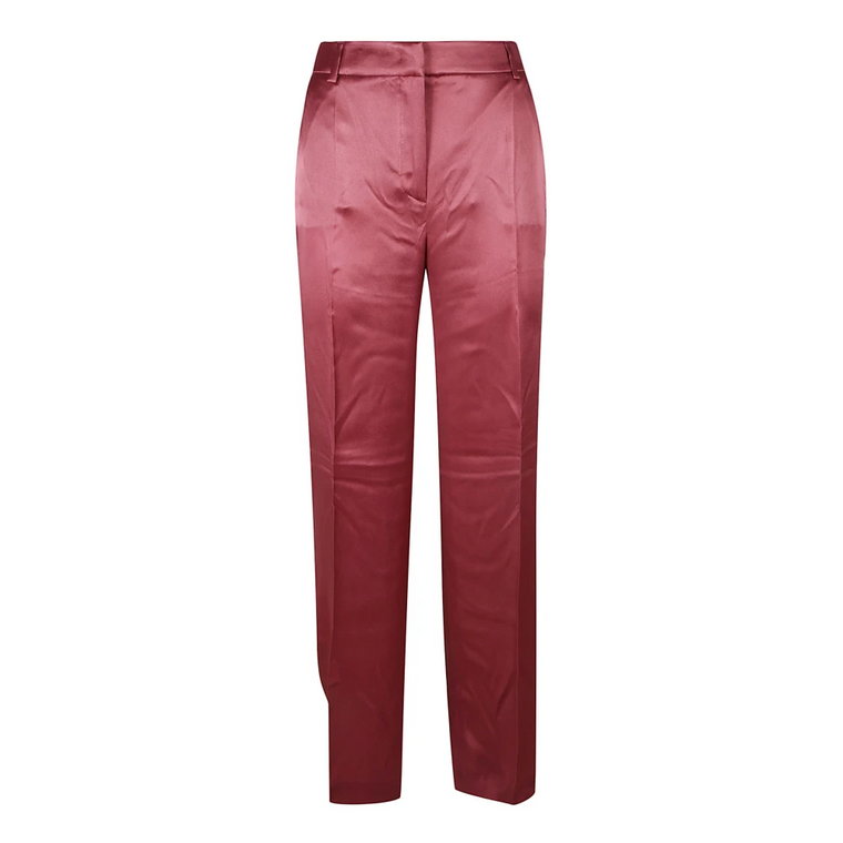Czerwone Spodnie Pantalone Alberta Ferretti