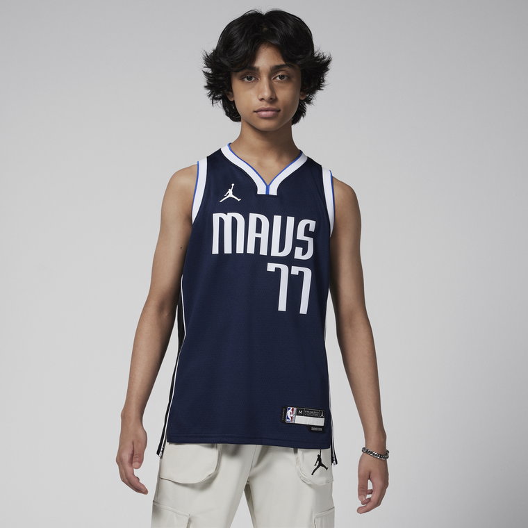 Koszulka dla dużych dzieci Nike Dri-FIT Swingman Mavericks Statement Edition - Niebieski