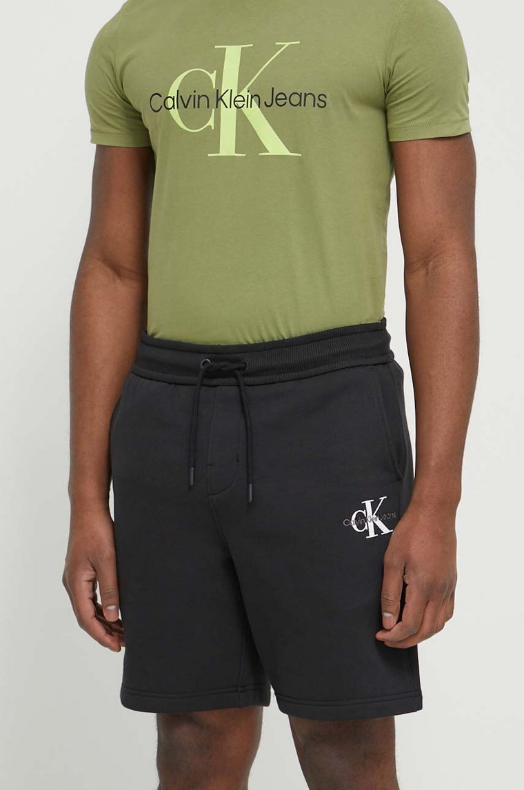 Calvin Klein Jeans szorty męskie kolor czarny
