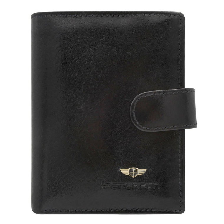 Skórzany portfel męski zapinany na zatrzask  Peterson