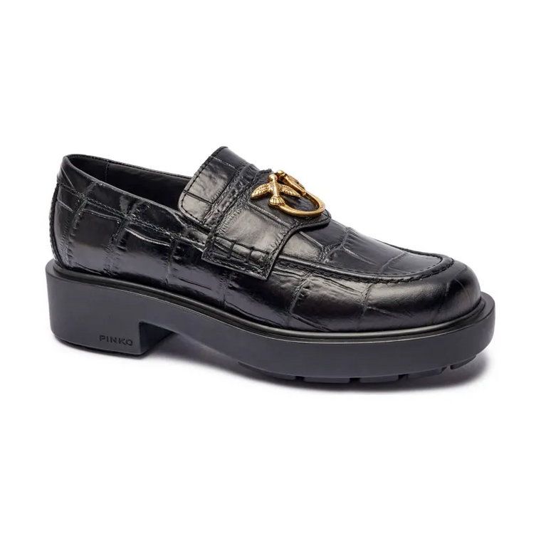 Pinko Skórzane loafersy TINA