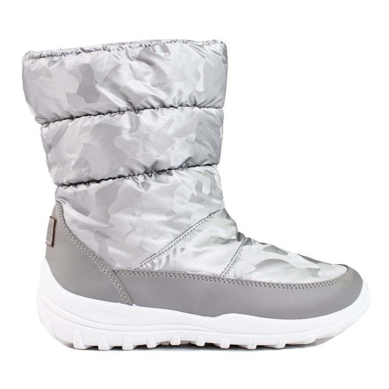 BIG STAR SHOES Srebrne śniegowce damskie Big Star KK274600G srebrny