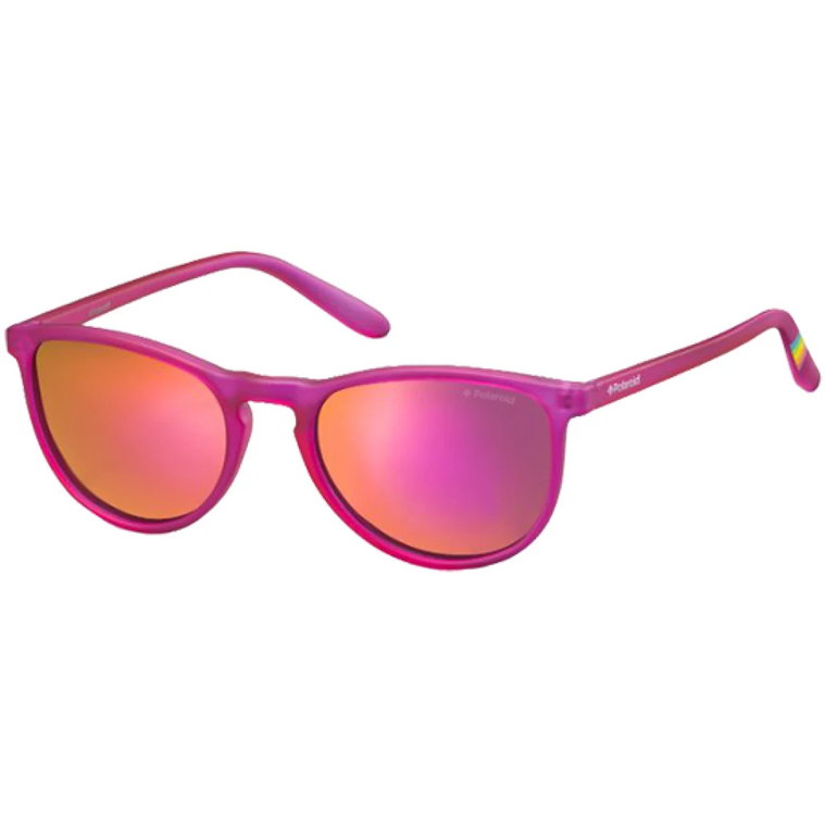 Okulary przeciwsłoneczne dla dzieci w jasnoróżowym/szaro-różowym kolorze Polaroid