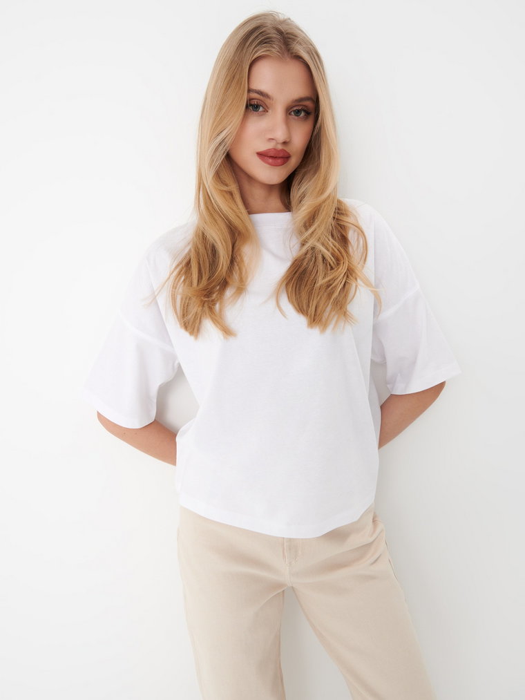 Mohito - Klasyczny t-shirt - biały