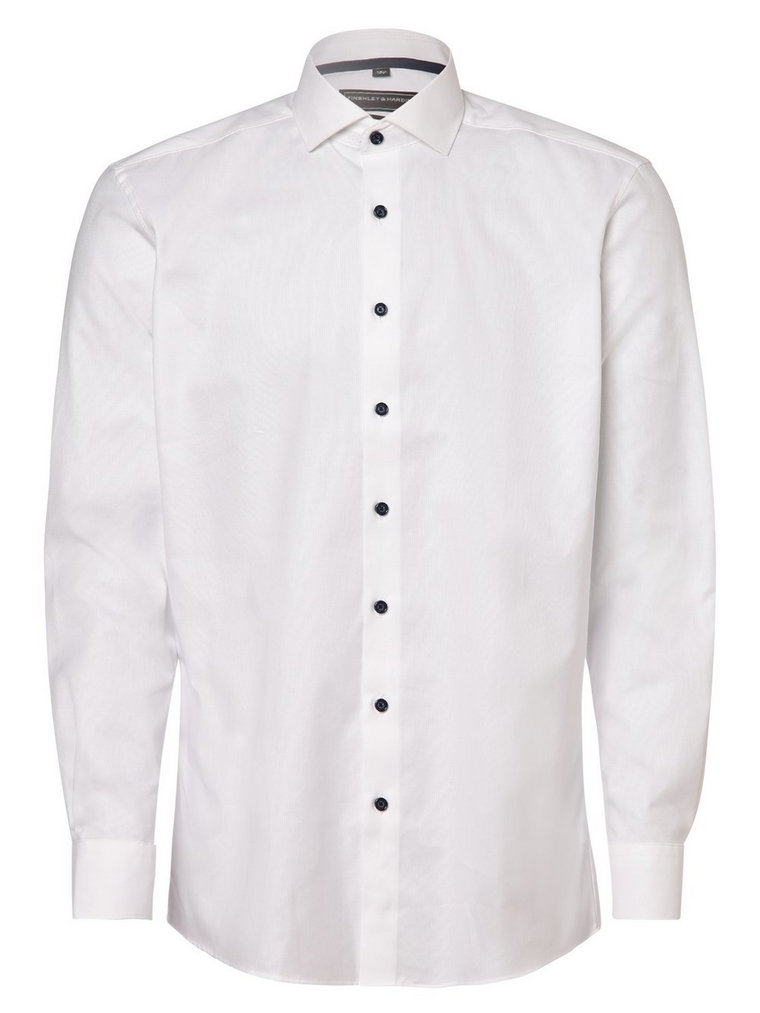 Finshley & Harding - Koszula męska  niewymagająca prasowania  Two Ply, biały