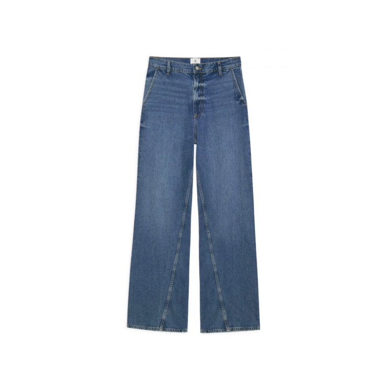 Vintage Blue Twisted Denim Jeans Anine Bing