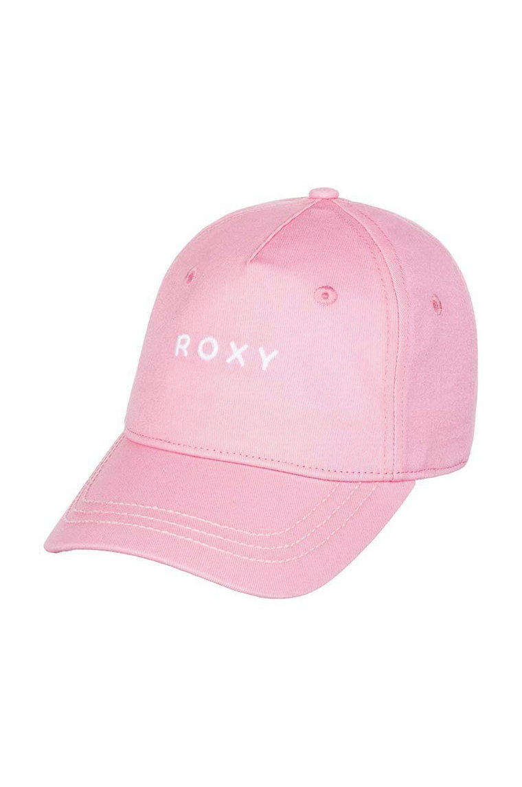 Roxy czapka z daszkiem bawełniana dziecięca DEARELIEVER T kolor różowy gładka