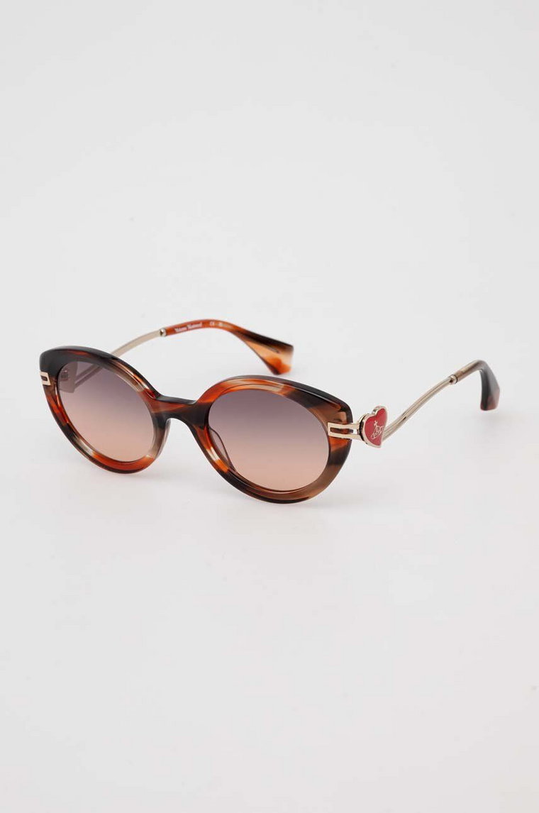 Vivienne Westwood okulary przeciwsłoneczne damskie kolor brązowy VW506031653