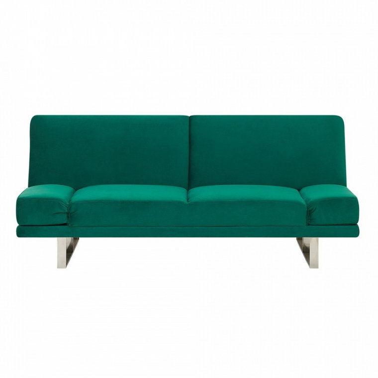 Sofa rozkładana welurowa zielona YORK kod: 4251682228114