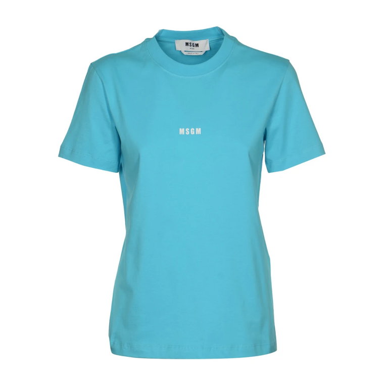 Niebieskie T-shirty i Pola Msgm