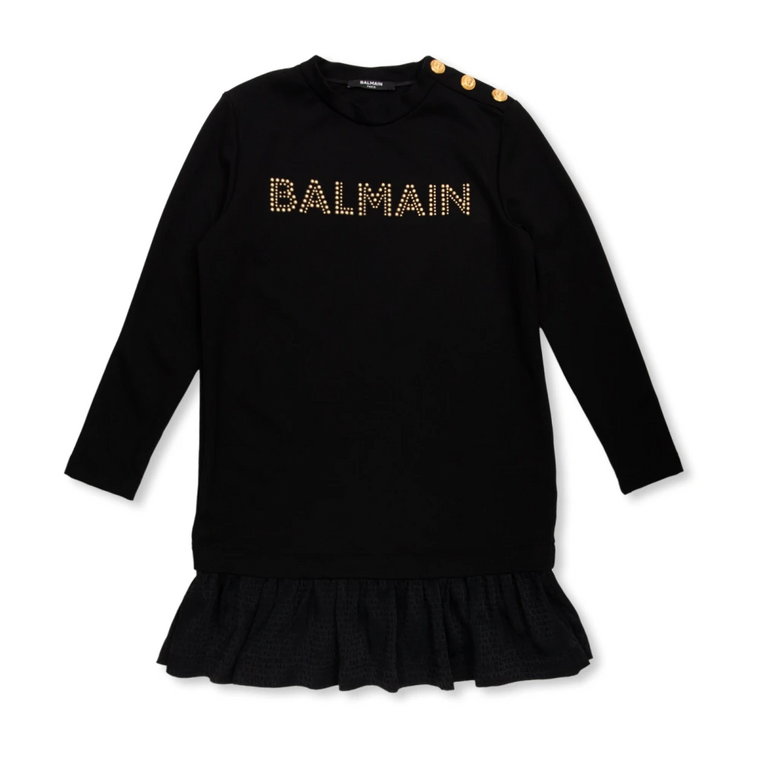Sukienka z logo Balmain