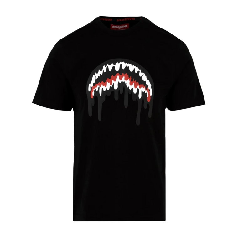 Kultowy Czarny T-shirt dla Mężczyzn Sprayground