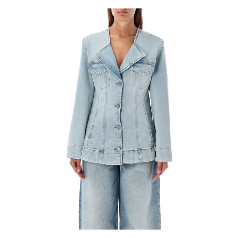 Jasnoniebieski Tint Wash Denim Blazer Ganni