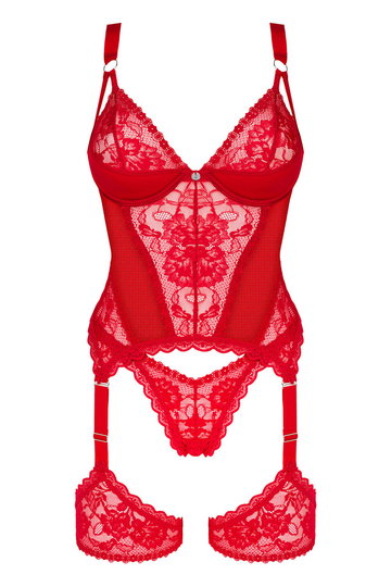 Obsessive Belovya corset Gorset sexy, czerwony