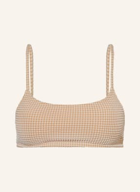 Roxy Góra Od Bikini Bralette Gingham beige