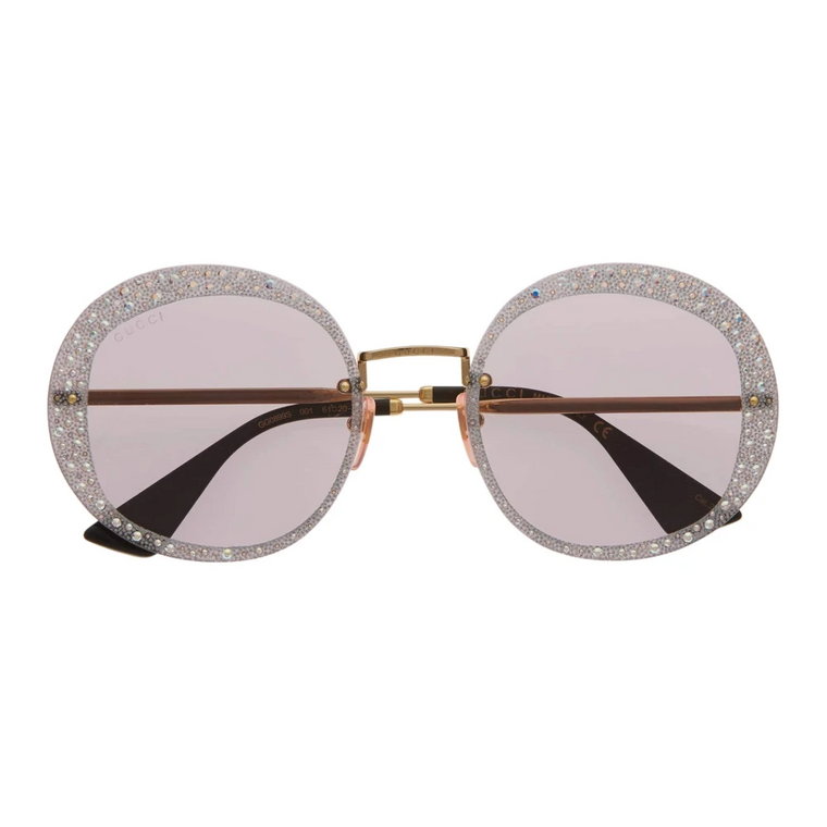 Fioletowe Okulary Przeciwsłoneczne ze Swarovski, Kolekcja Hollywood Gucci