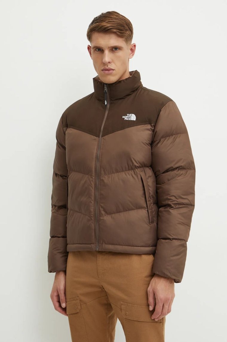 The North Face kurtka Saikuru męska kolor brązowy zimowa NF0A853I7O31