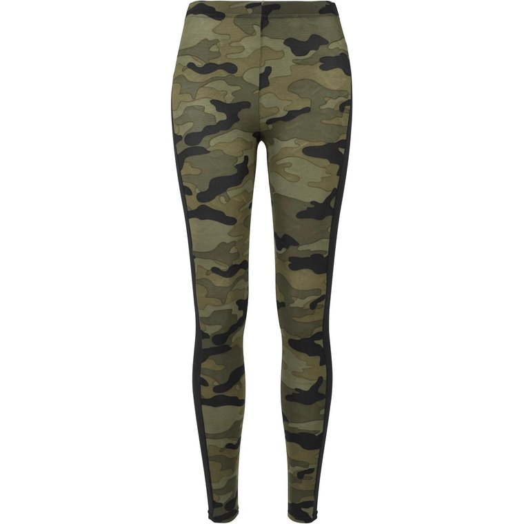 Damskie Legginsy W Prążki Camo