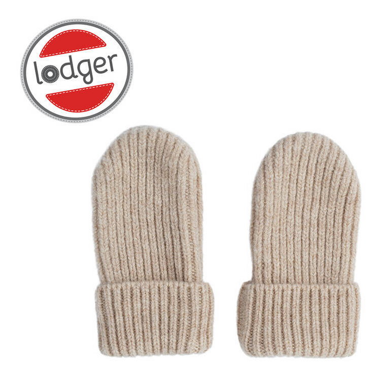 Lodger, Rękawiczki Dziecięce Z Wełny Merino 100%, Beżowe, Beige, 1-2 Lat