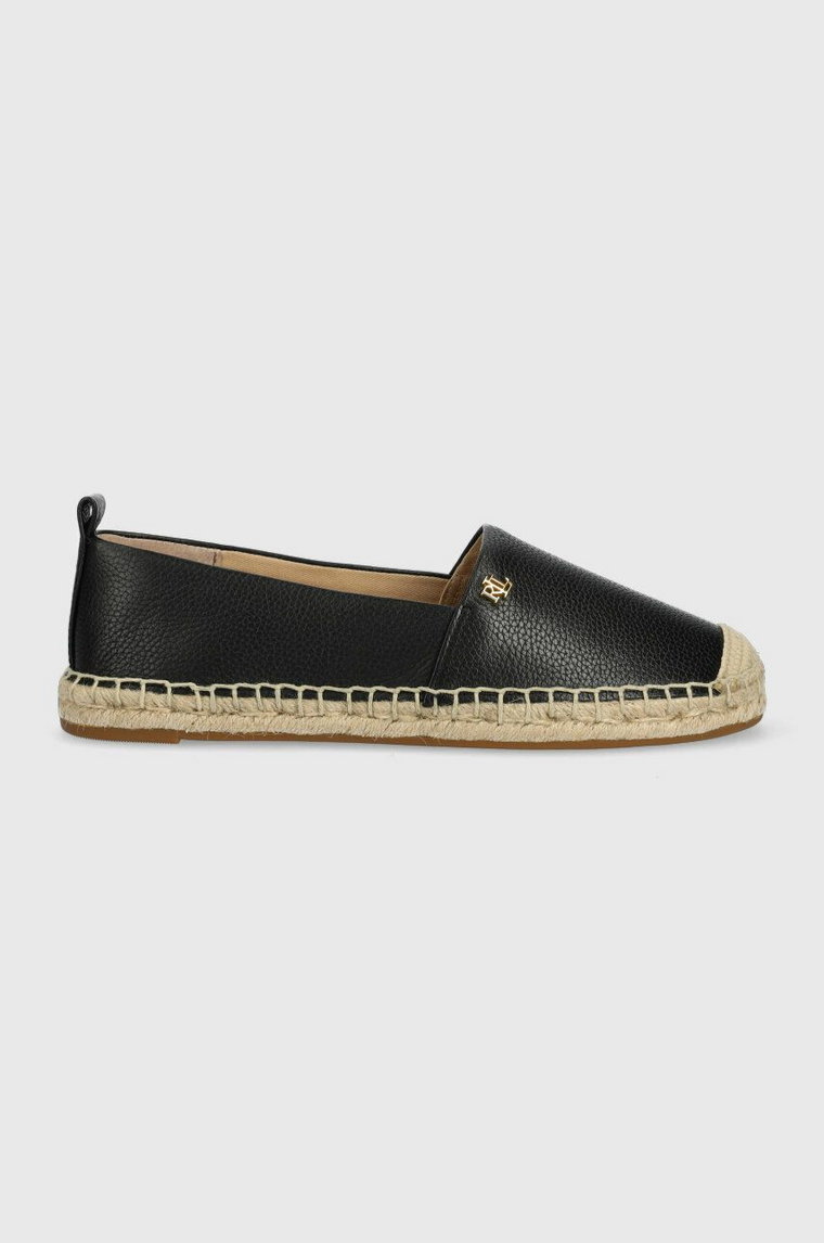 Lauren Ralph Lauren espadryle skórzane Cameryn IV kolor czarny 802905304001