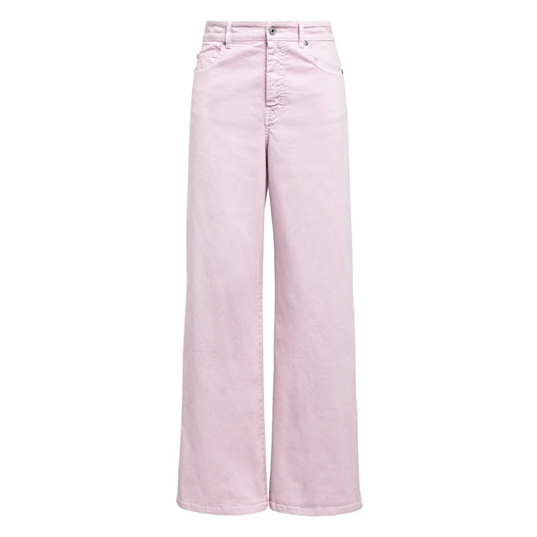 Luźne Jeansy z Różowego Elastycznego Materiału Max Mara Weekend