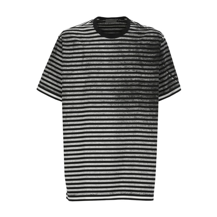 Koszulka w paski z bawełny dla mężczyzn Yohji Yamamoto