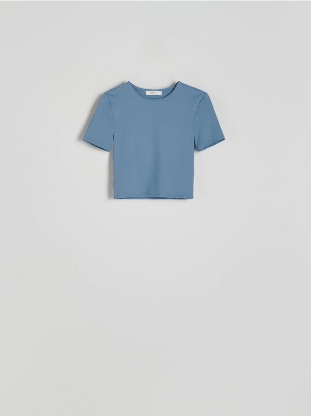 Reserved - Krótki t-shirt - niebieski