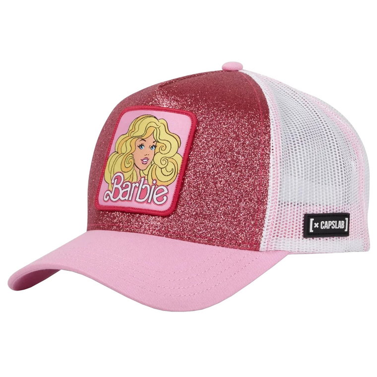 Capslab Trucker Barbie Cap CL-BA1-2-CT-BA18, Damskie, Różowe, czapki z daszkiem, poliester, rozmiar: One size