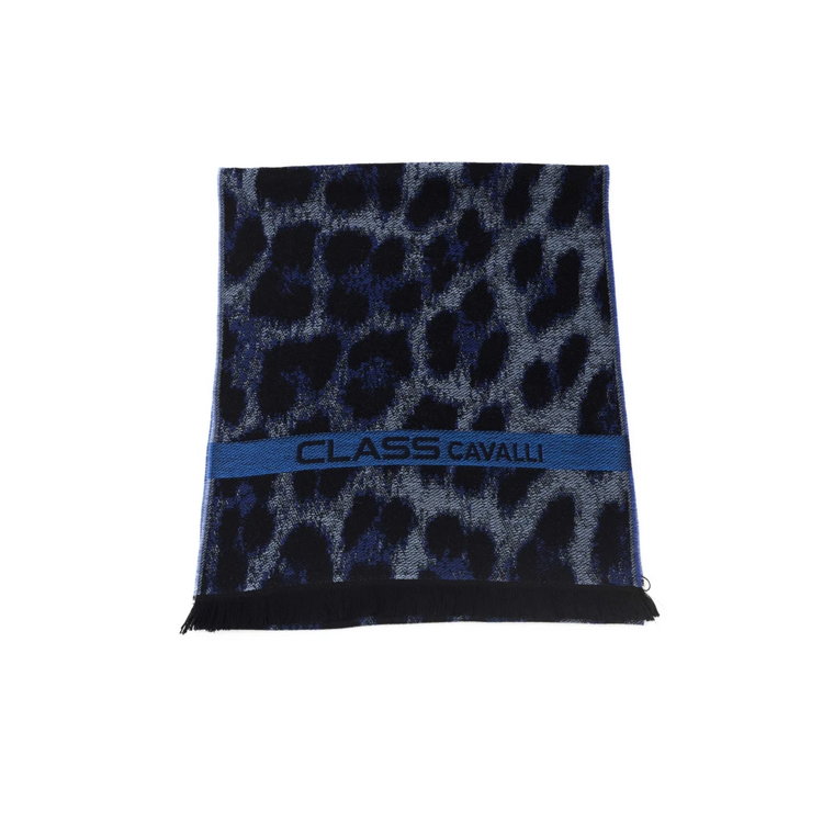 Blue Wool Scarf Cavalli Class