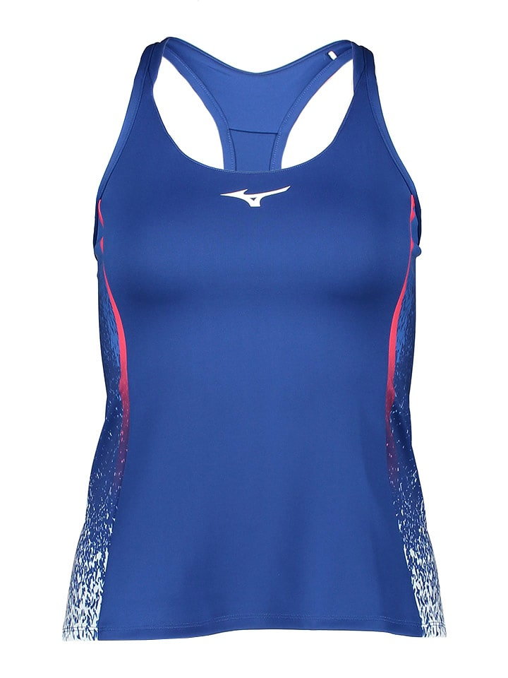 Mizuno Top sportowy "Printed" w kolorze niebieskim