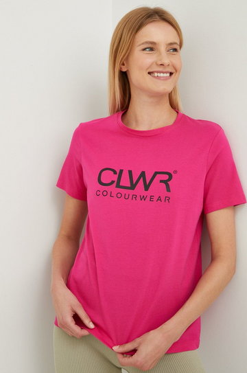 Colourwear t-shirt bawełniany kolor różowy