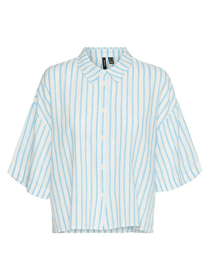 Vero Moda Koszulka w kolorze błękitno-białym